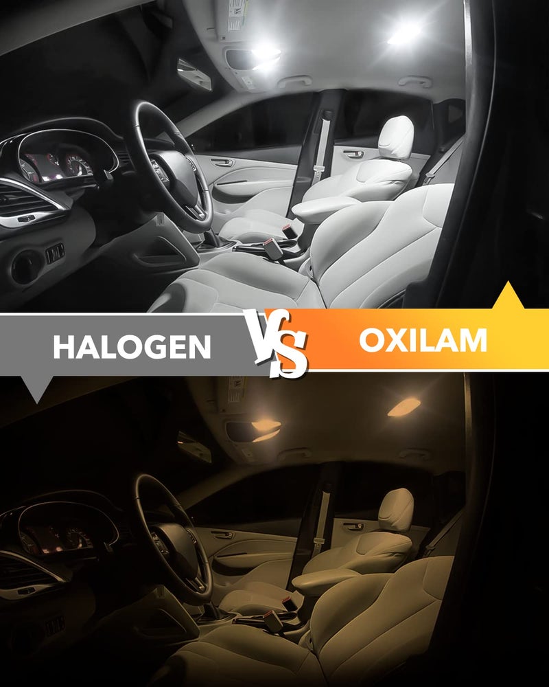 OXILAM 194 LED Bulbs, Widely Used as Car Truck Interior Dome Map Door Courtesy Marker License Plate Lights, 6000K White with High Power Chipsets for T10 168 2825 LED Bulbs Replacement (10 PCS) - Image 3